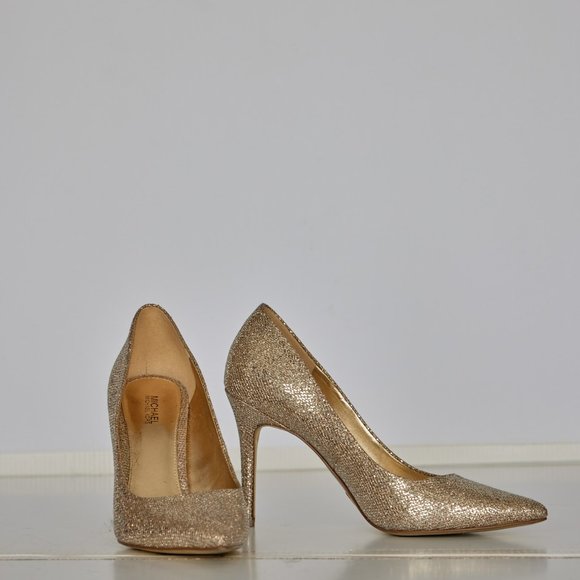 Michael Kors Light Gold Glitter Heels